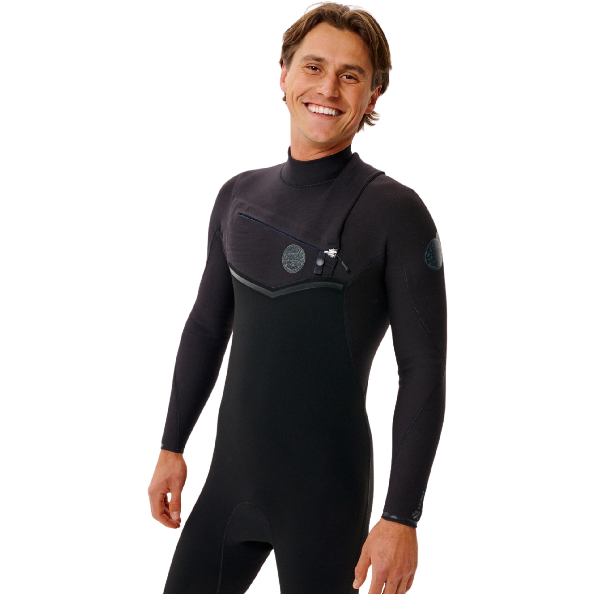 2026 Rip Curl Da Uomo E-Bomb 3/2mm Chest Zip Muta 17SMFS - Black
